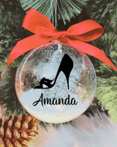 Personalised with Name Shoe - 10cm Acrylic Bauble