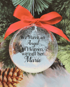 Personalised We Have An Angel We Call Her... - 10cm Acrylic Bauble