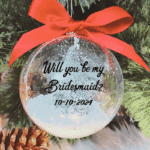 Wedding Proposal Personalised - 10cm Acrylic Bauble