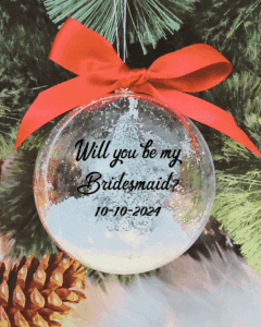 Wedding Proposal Personalised - 10cm Acrylic Bauble
