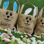 Burlap Easter Bunny Baskets