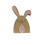 Wooden Bunny with Pink Details