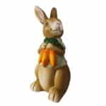 Standing Bunny Figurine with Carrots