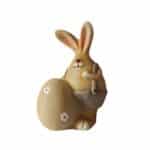 Seated Bunny Figurine with Egg