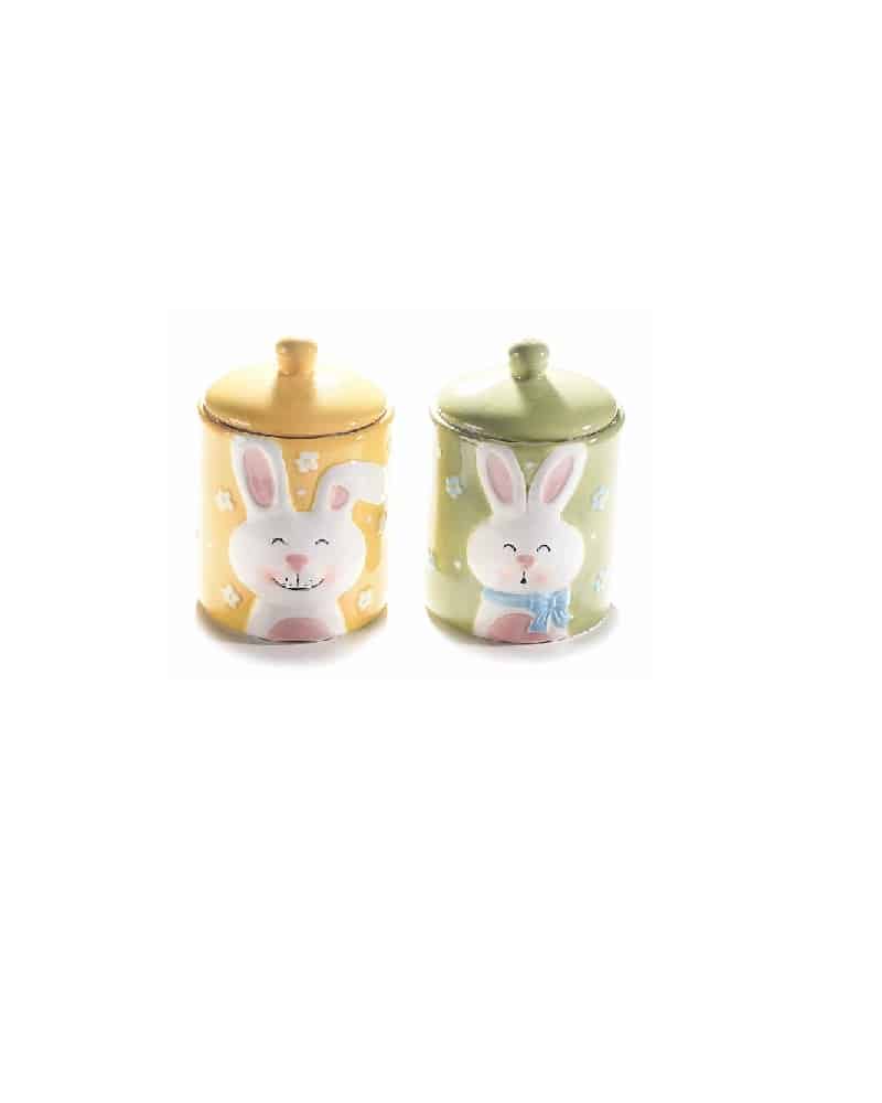 Wholesale-jars-decorations-bunny_713944.jpg Embossed Bunny Jar - Image 1