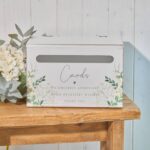 Wedding Card Box with Qoute & Floral Folliage