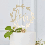 Love - Gold Acrylic Cake Topper