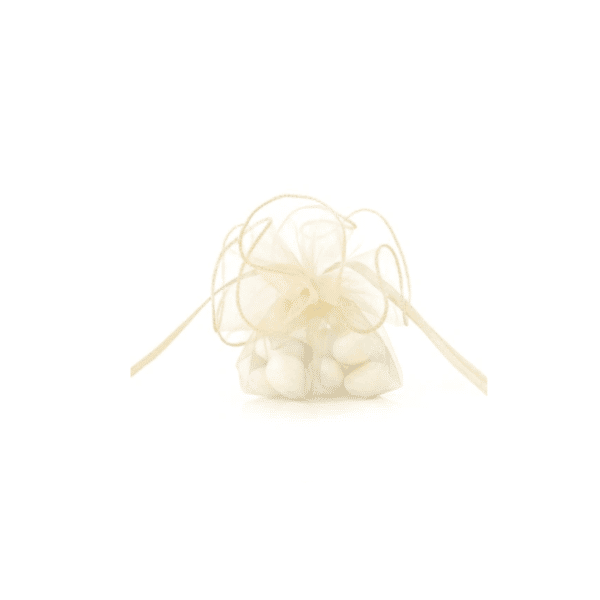 Ivory Organza Bag - Round 27 CM