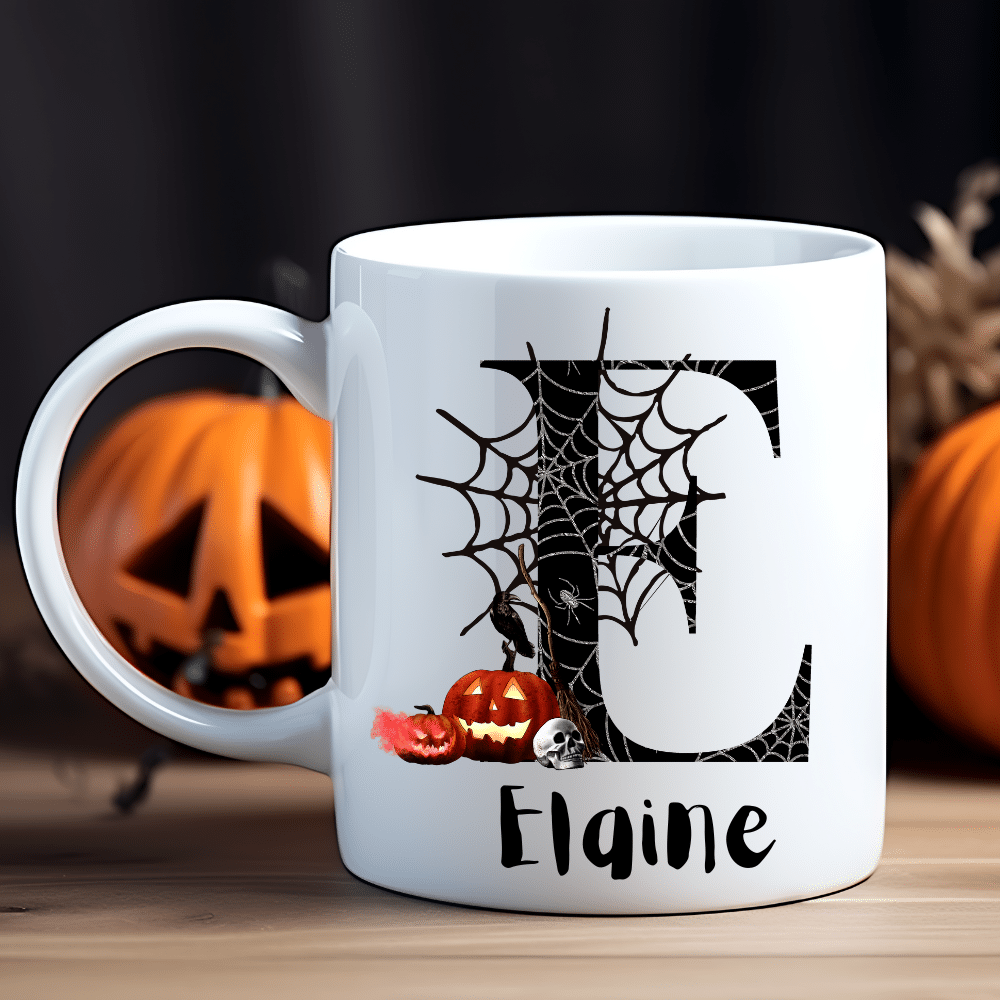 8.png Initial & Name - Personalised Halloween Mug - Image 1