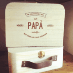 Il-Kaxxetta Tal-Papa' - Neutral Wooden Suitcase