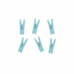 Mini Pink Wooden Pegs - Blue