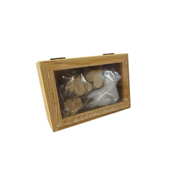 Wooden Box With Hearts