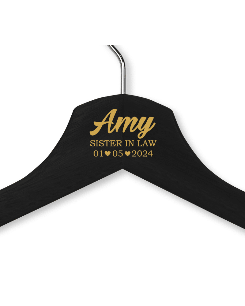 Amy's Black Wood Hanger - Adult