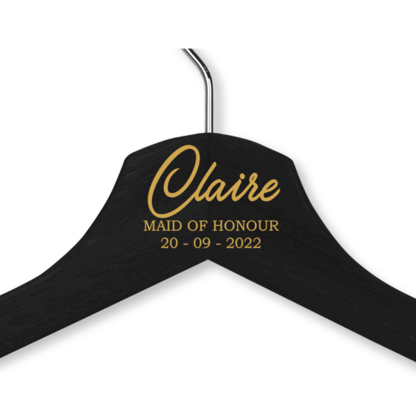 Claire's Black Wood Hanger - Adult