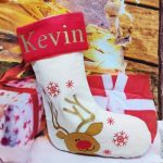 Personalised Reindeer Christmas Stocking