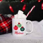 Baubles - Personalised Christmas Mug