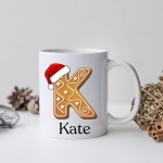 Biscuit Initial - Personalised Christmas Mug