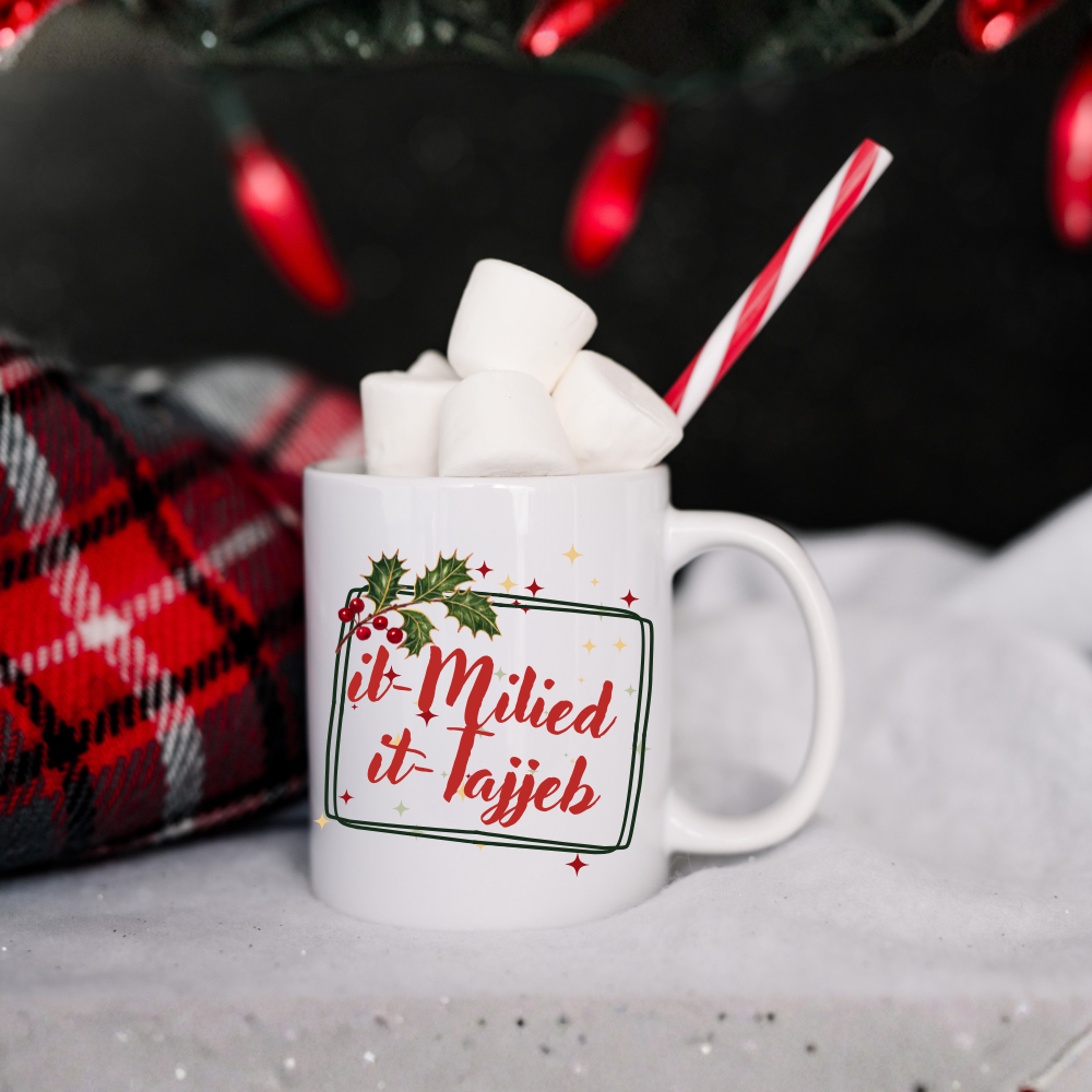 HOLLY_MUG.png Il-Milied it-Tajjeb ... Holly - Christmas Mug - Image 1