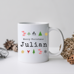 Minimalist Merry Christmas - Personalised Christmas Mug