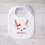 Reindeer Girl -  Personalised Christmas Bib