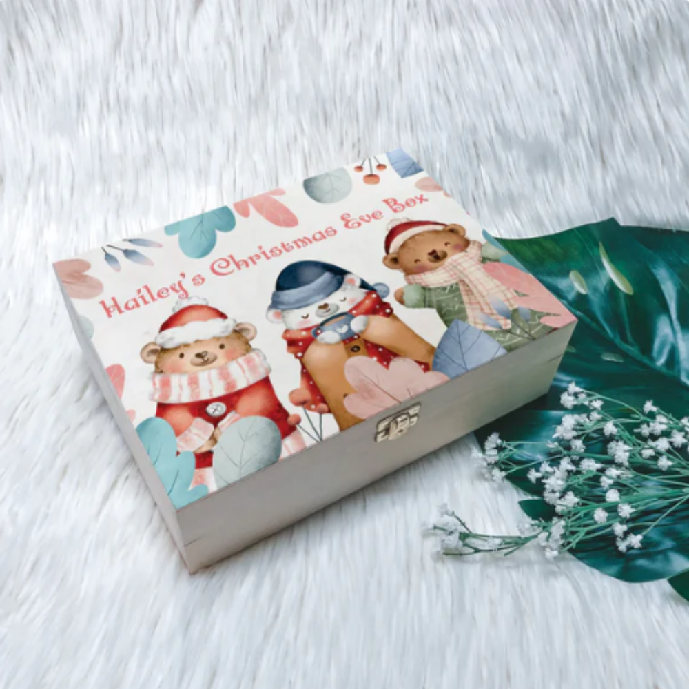 XMAS_EVE_BOX_BEARS.png Christmas Eve Personalised Box - Bears - Image 1