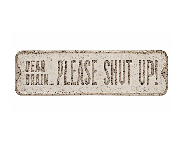 5050544417210A Dear Brain... Please Shut Up - Metal Plaque - Image 1