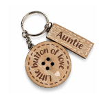 Auntie – Little Button of Love Wooden Keyring