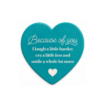 Because of You Heart Coaster