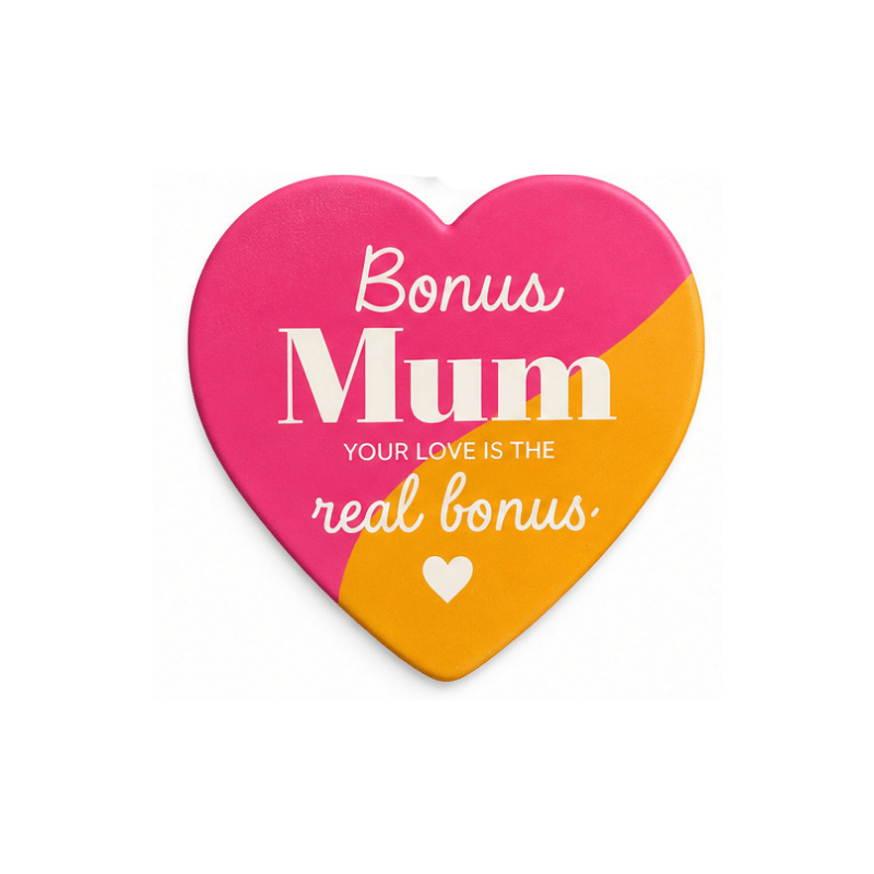 BONUS_MUM_COASTER Bonus Mum Heart Coaster - Image 1