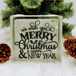 We Wish You ... A Happy New Year - Glass Block