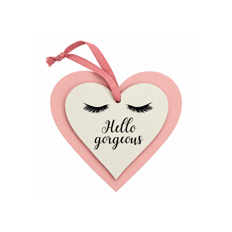 HELLO_GORGEOUS Hello Gorgeous Heart Hanging Plaque - Image 1