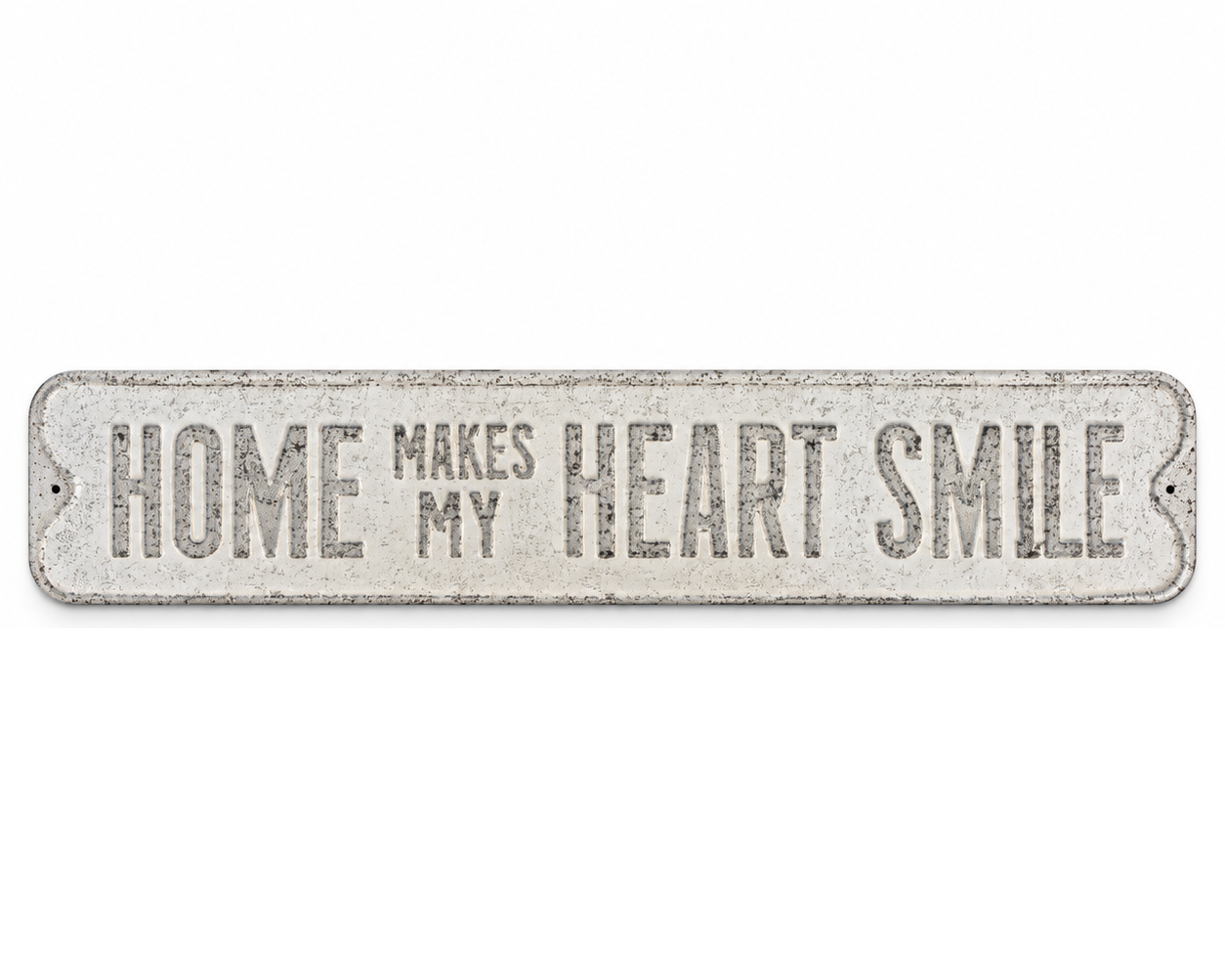 HOME_MAKES_MY_HEART_SMILE Home Makes My Heart Smile - Metal Plaque - Image 1