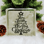 Merry Christmas Tree - Glass Block
