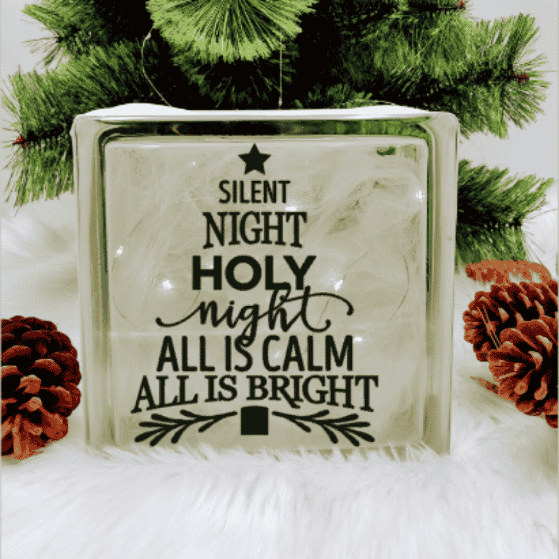 SILENT_NIGHT_GLASS_BLOCK Silent Night - Glass Block - Image 1
