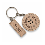 Sister – Little Button of Love Wooden Keyring