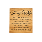 To My Wife – Romantic Wooden Plaque